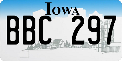 IA license plate BBC297