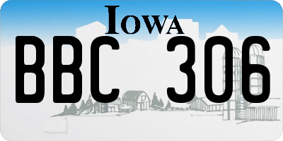 IA license plate BBC306
