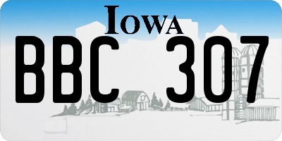 IA license plate BBC307