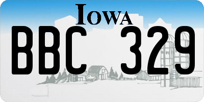 IA license plate BBC329