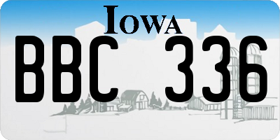 IA license plate BBC336