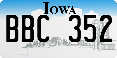 IA license plate BBC352