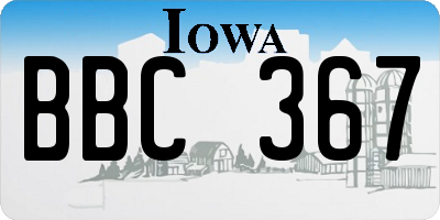 IA license plate BBC367