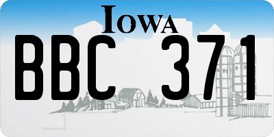 IA license plate BBC371