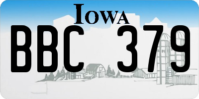 IA license plate BBC379