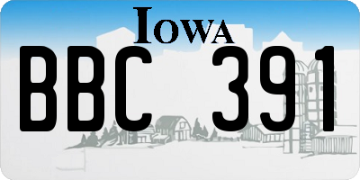 IA license plate BBC391