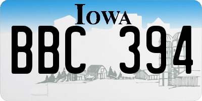IA license plate BBC394