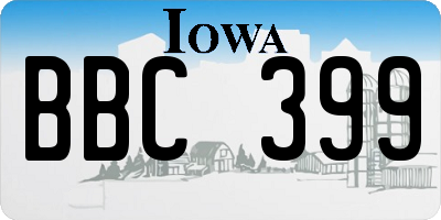 IA license plate BBC399