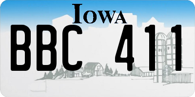 IA license plate BBC411