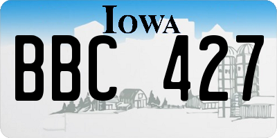 IA license plate BBC427