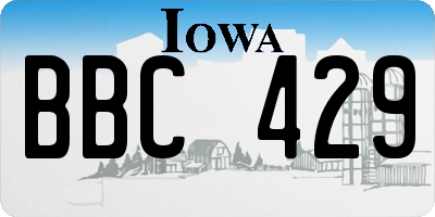IA license plate BBC429