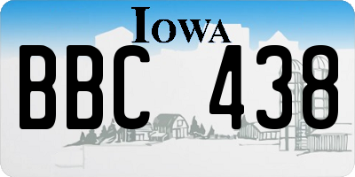 IA license plate BBC438