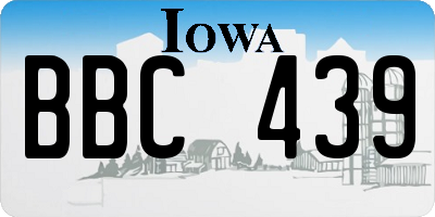IA license plate BBC439