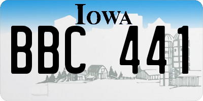 IA license plate BBC441