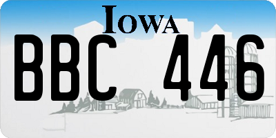 IA license plate BBC446