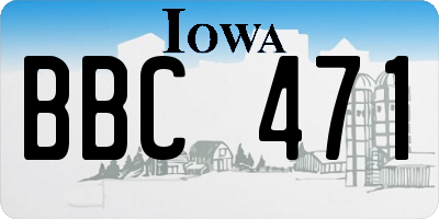 IA license plate BBC471