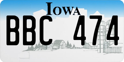 IA license plate BBC474