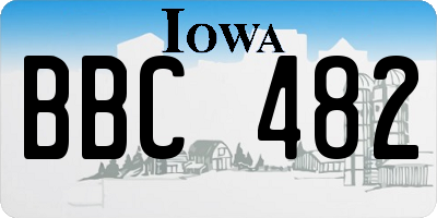 IA license plate BBC482