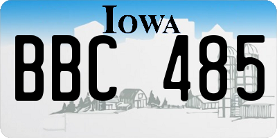 IA license plate BBC485