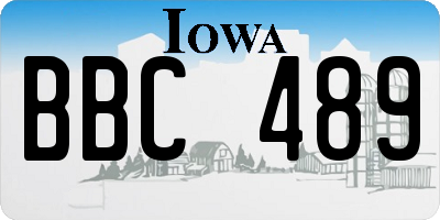 IA license plate BBC489