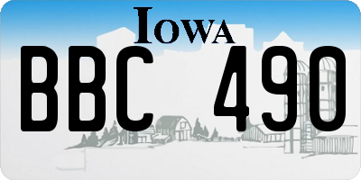 IA license plate BBC490