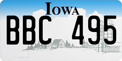 IA license plate BBC495