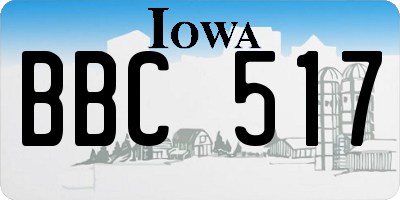IA license plate BBC517