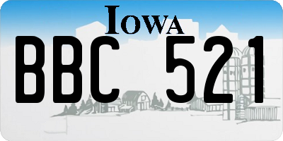 IA license plate BBC521