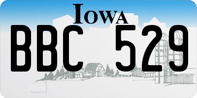 IA license plate BBC529