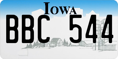 IA license plate BBC544