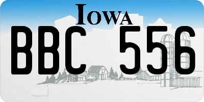 IA license plate BBC556
