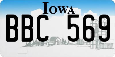 IA license plate BBC569
