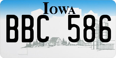 IA license plate BBC586