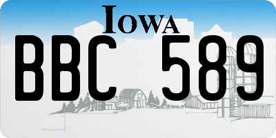 IA license plate BBC589