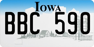 IA license plate BBC590
