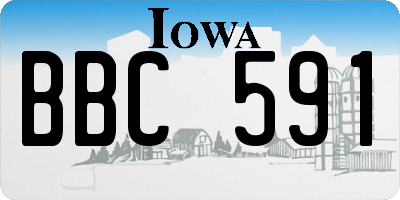 IA license plate BBC591