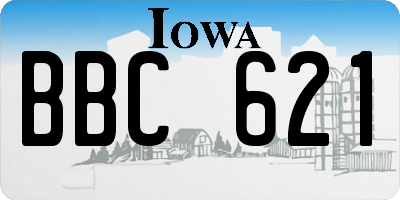 IA license plate BBC621
