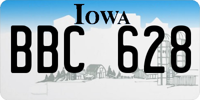 IA license plate BBC628