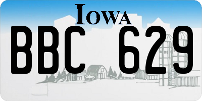 IA license plate BBC629