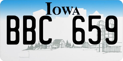 IA license plate BBC659