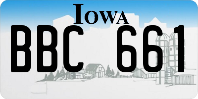 IA license plate BBC661