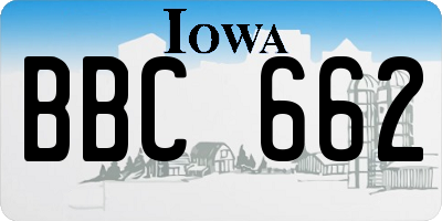 IA license plate BBC662