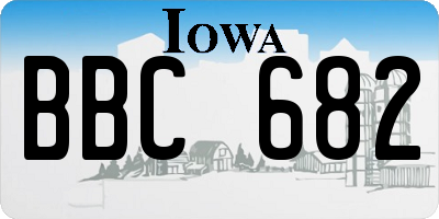 IA license plate BBC682