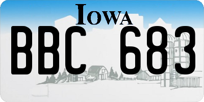 IA license plate BBC683