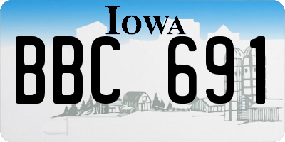 IA license plate BBC691