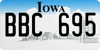 IA license plate BBC695