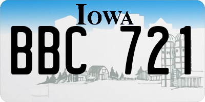 IA license plate BBC721
