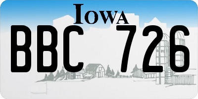 IA license plate BBC726