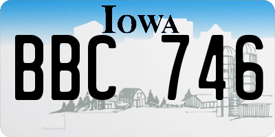 IA license plate BBC746