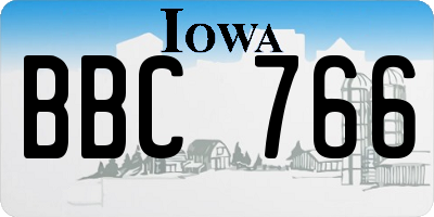 IA license plate BBC766